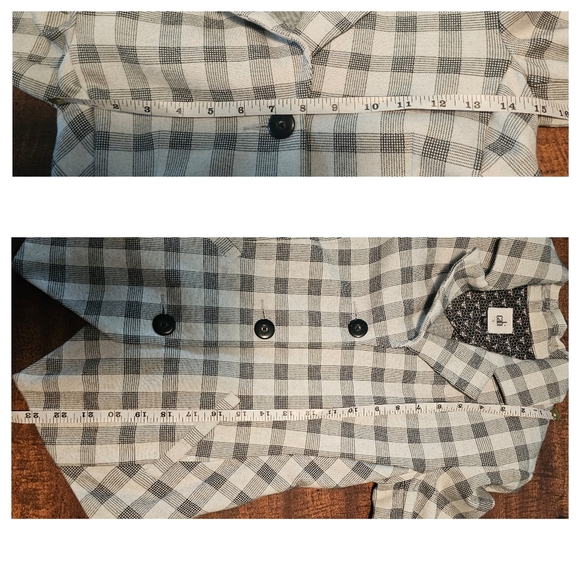 Cabi #5292 Valentina Plaid Black Gray Notch Collar Blazer Jacket Size 0 - Picture 16 of 16